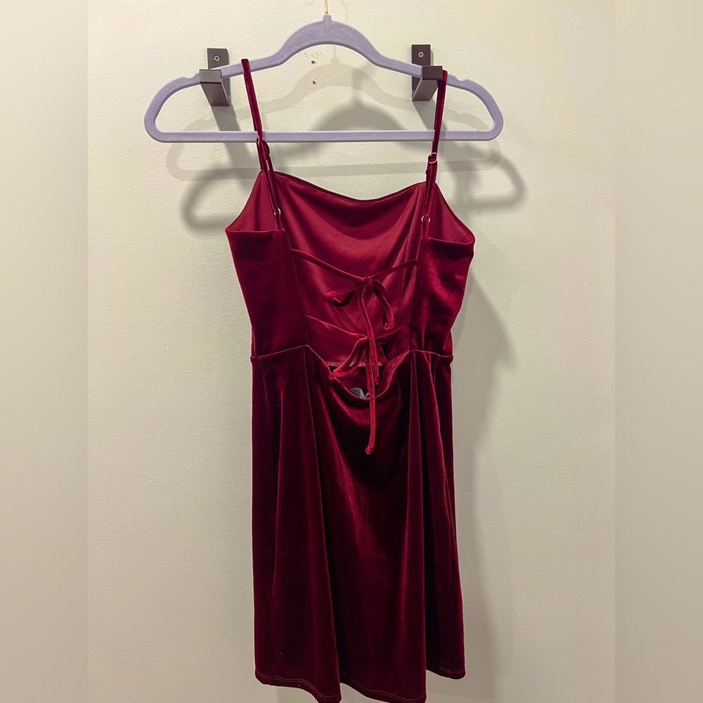 Urban outfitters velvety backless mini dress
